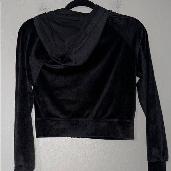 Crave Fame Black Velvet Bomber Jacket - Picture 10 of 10
